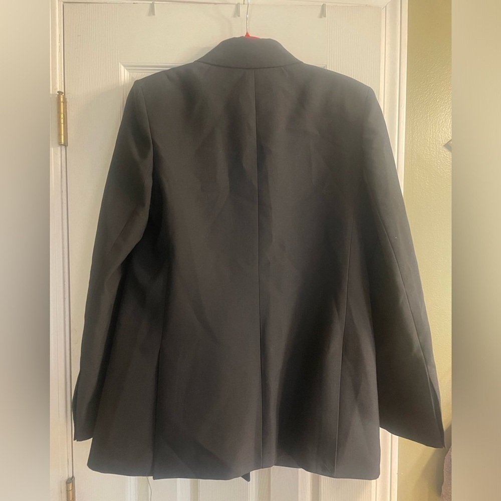 Mango Regular Fit Suit Blazer Large Black NWT - Picture 5 of 6